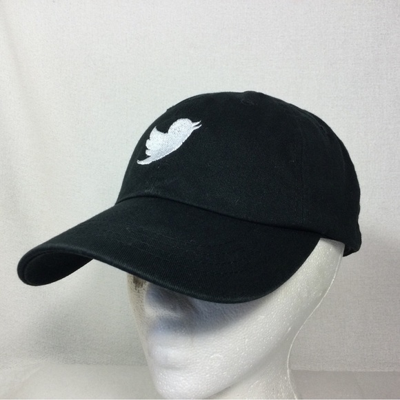 Twitter X Bird Strapback Hat Black Advertising Employee - Picture 4 of 13